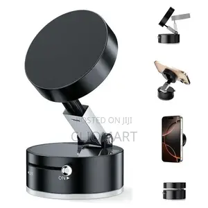 Magnetic Phone Holder With Vacuum Suction - Car Desk Phone Stand