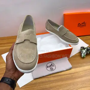 Hermes Izmir Suede Loafers “Grey”*