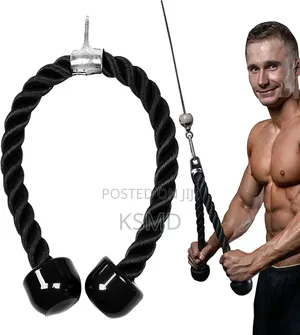 120CM LONG - Tricep Rope/Gym Training Pull Down Workout Exercise Cable