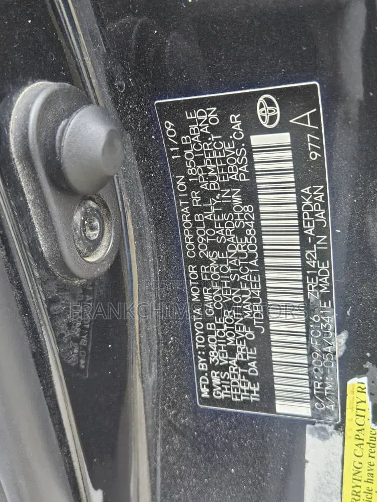Toyota Corolla 2010 Black
