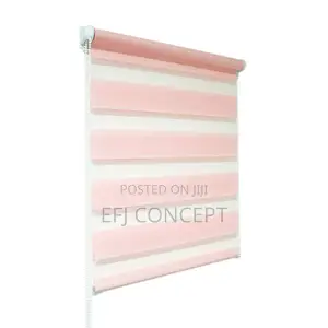 Pink Sample Plain Zebra Day and Night Blind Custom-Made