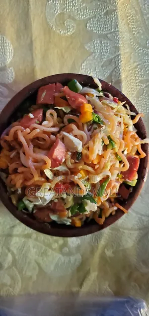 Samosa, Meat and Indomie