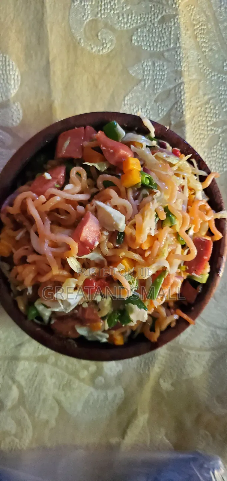 Samosa, Meat and Indomie