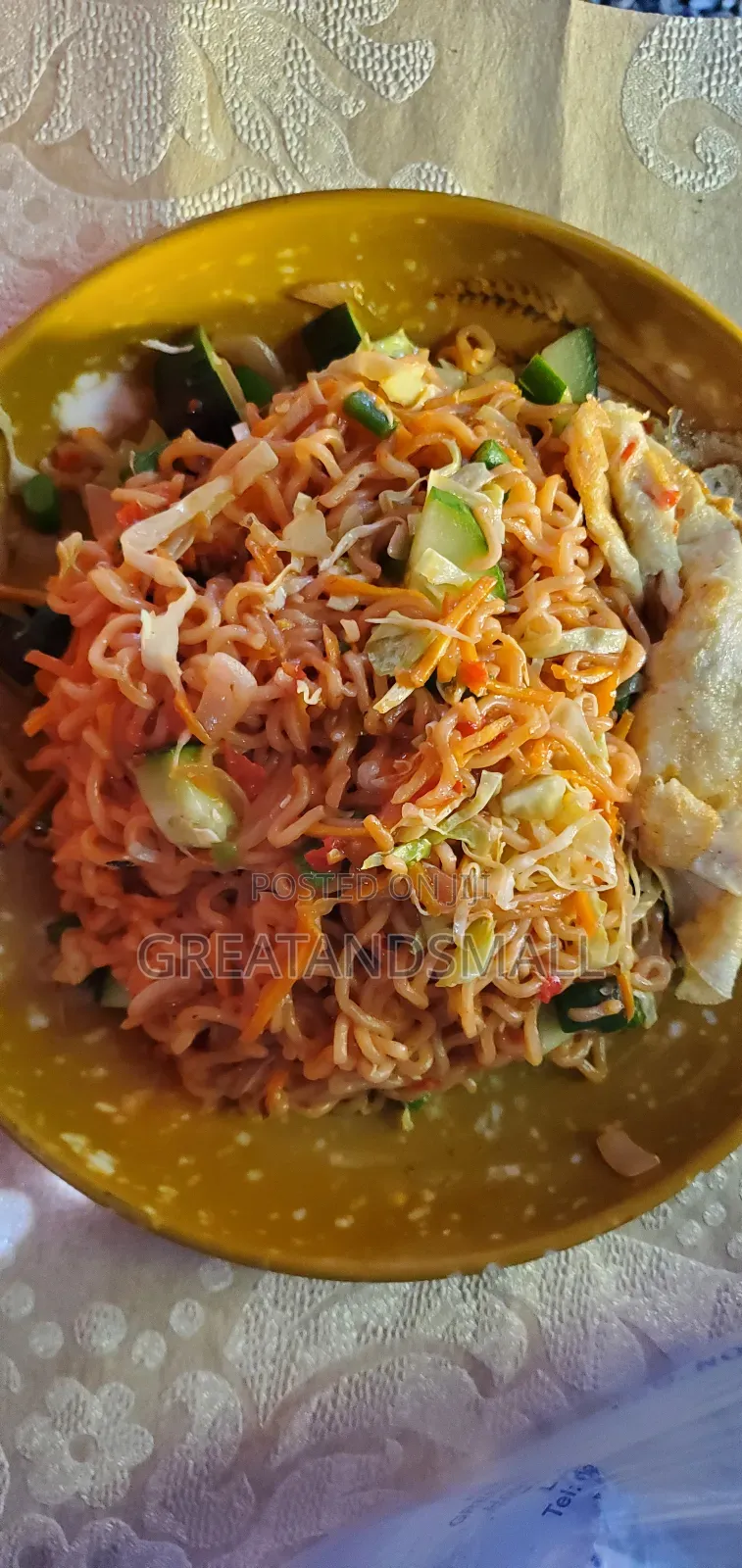 Samosa, Meat and Indomie