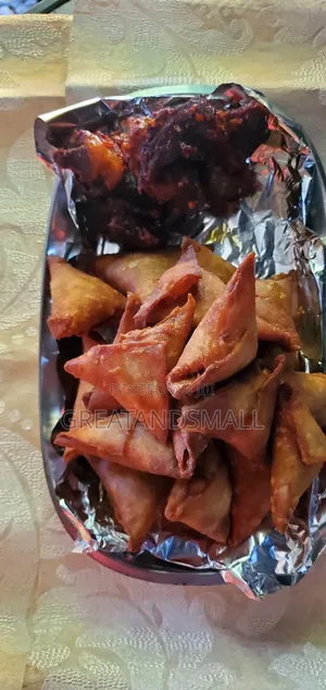 Samosa, Meat and Indomie