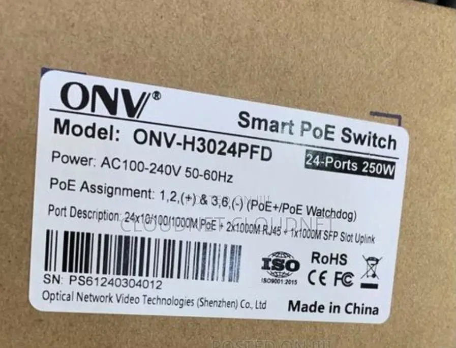 ONV-H3024PFD 24port Gigabit Poe Switch