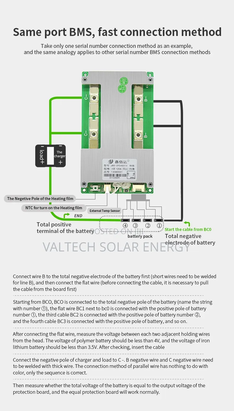 JBD Jiabaida 4s 100a Lithium Battery Hardware BMS
