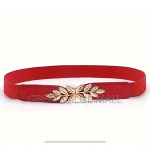 Simple Leaf Buckle Belt Elastic