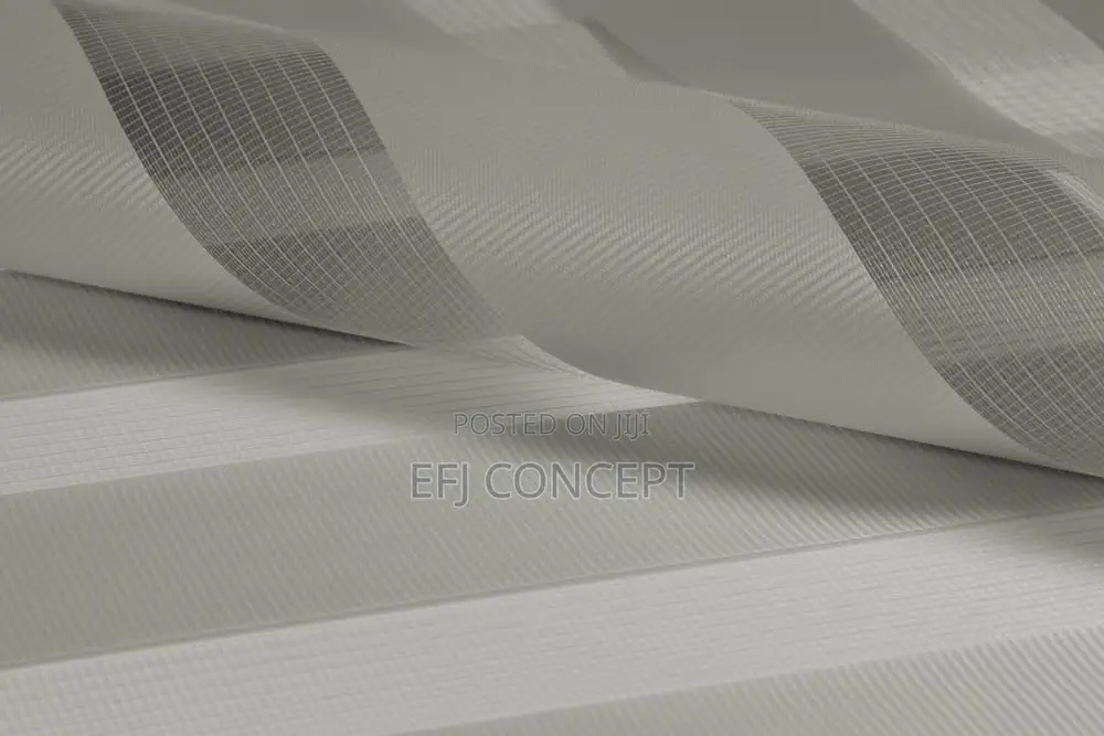 Light Grey Sample Plain Zebra Day and Night Blind Custom-Made - 1