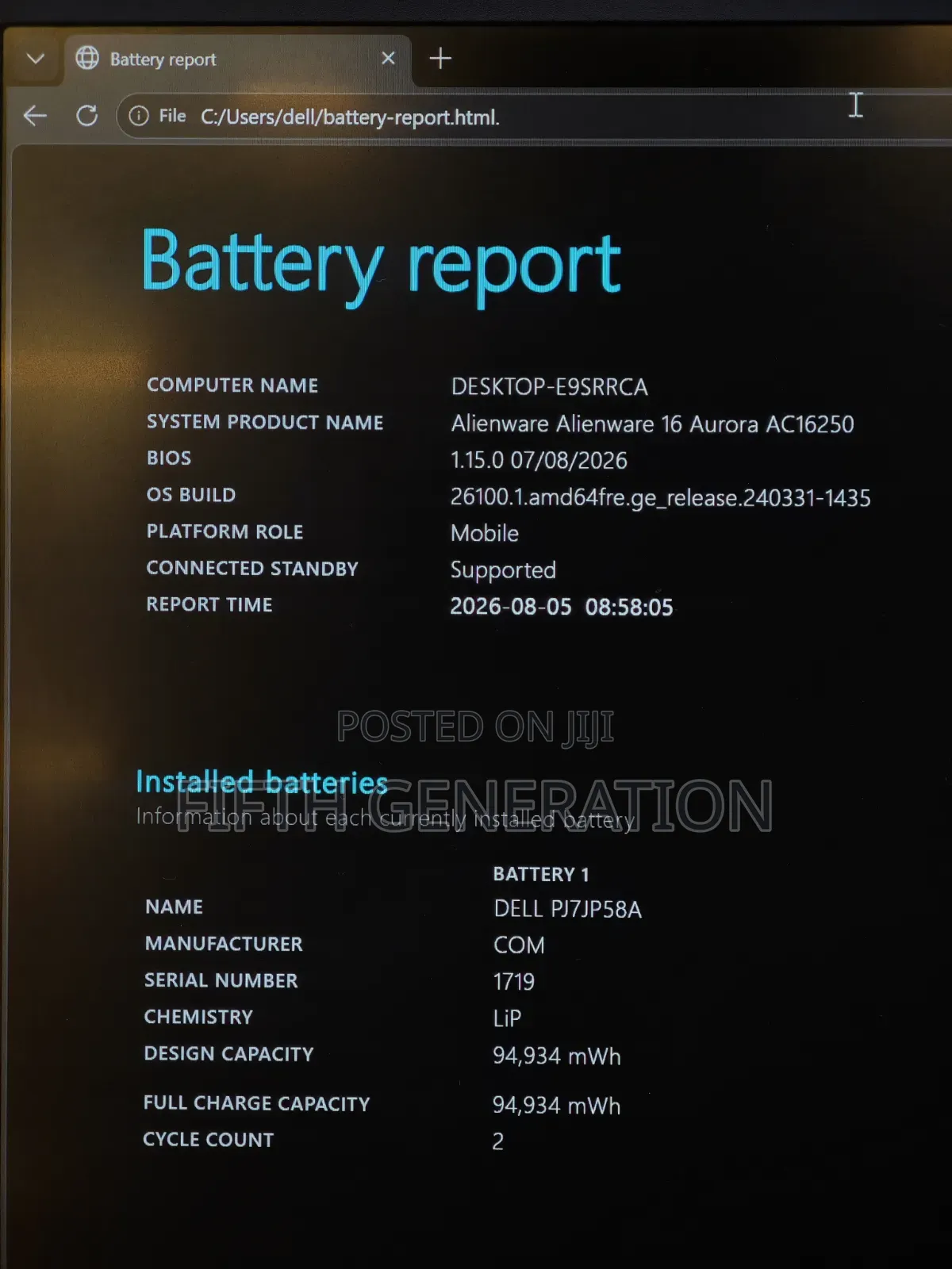 Laptop Alienware 16 Aurora 16GB Intel Core 7 SSD 1T