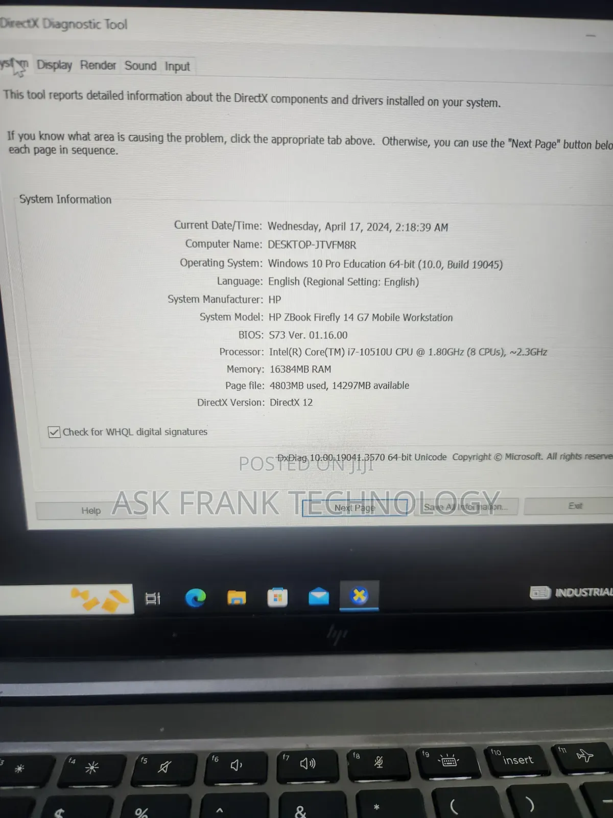 Laptop HP Zbook Fury 15 G7 16GB Intel Core i7 SSD 512GB
