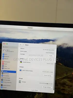 Laptop Apple MacBook Pro 2019 64GB Intel Core i9 SSD 1T