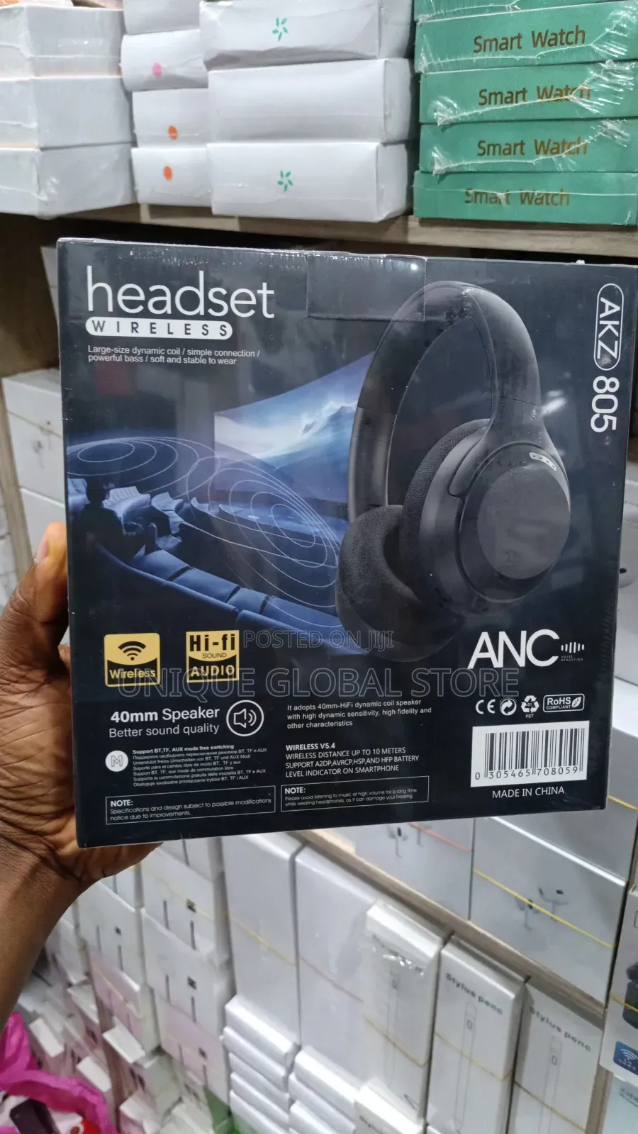 Akz-805 Over-Ear Wireless Headset