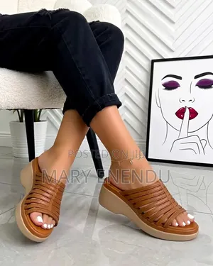 Multicolour Platform Wedge Slide Sandals