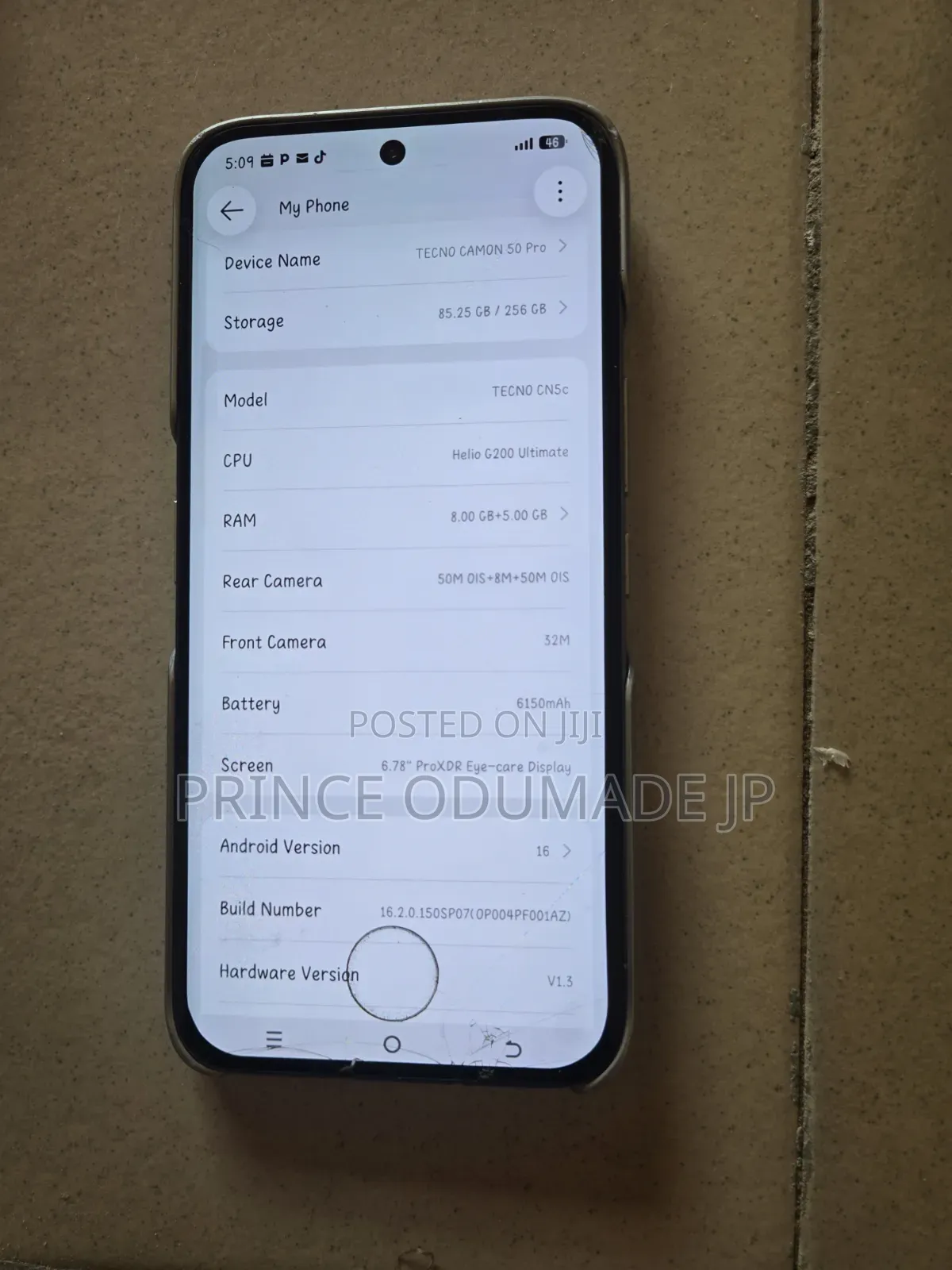 Tecno Camon 50 Pro 256 GB Gray