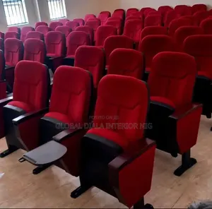Red, Three-Seater Auditorium Chairs