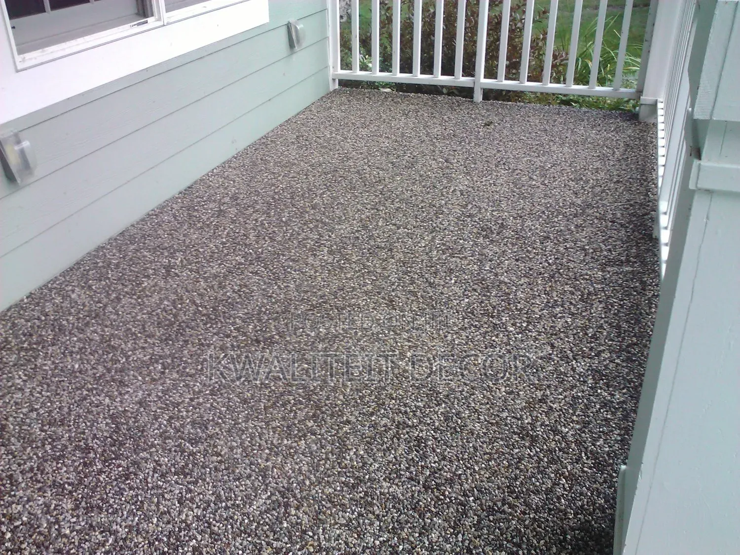 Epoxy Pebble Stone Floor Installation