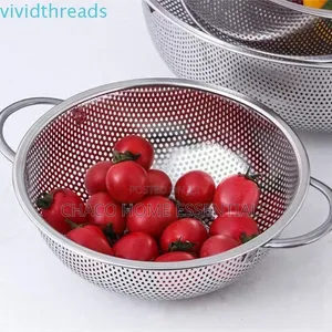 6pcs Stainless Steel Sieve Colander Set With Handles