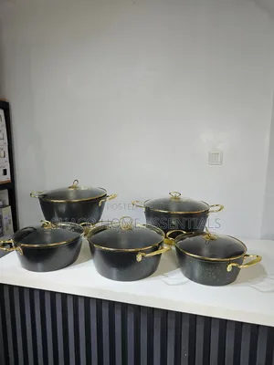 5-Piece Granite Nonstick Pot Set