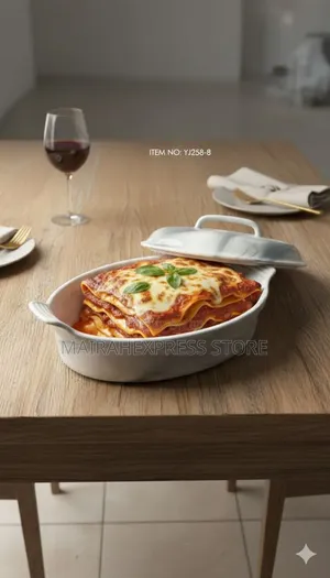 2pcs Lumina Ceramic Rectangular Baking Dish With a Matching Lid. T. S