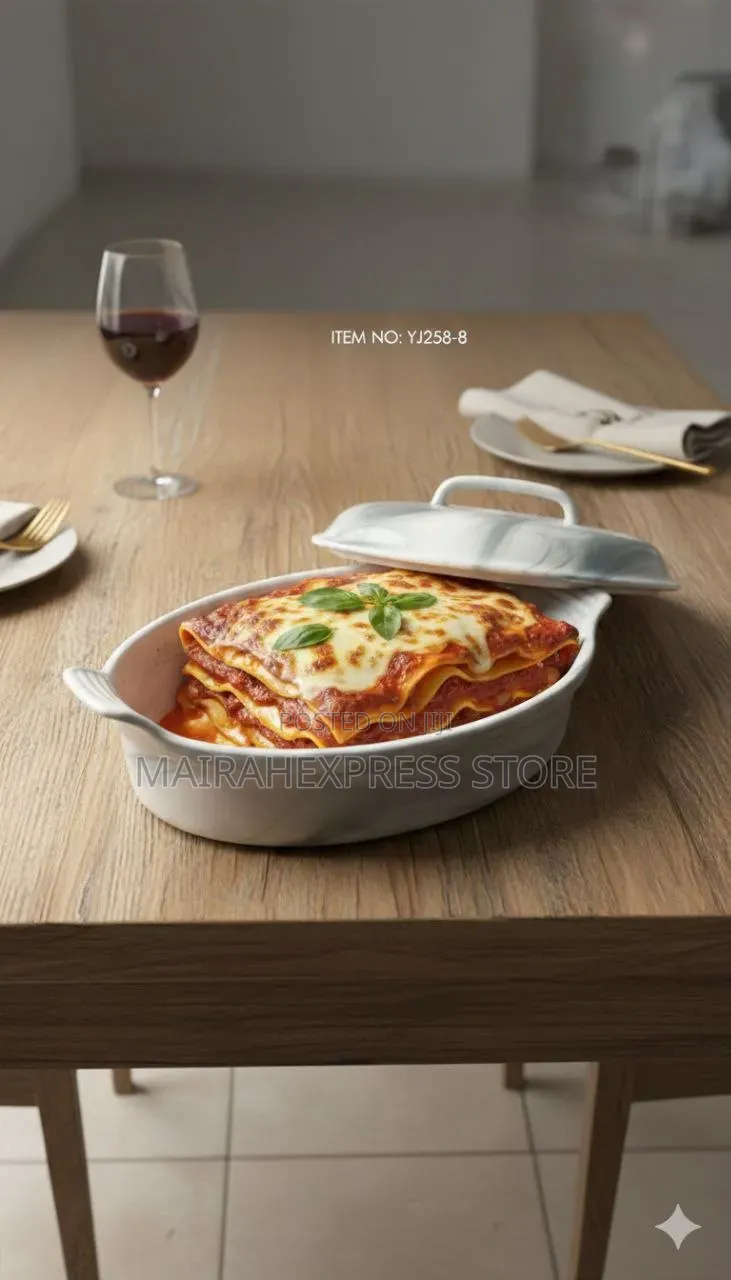 2pcs Lumina Ceramic Rectangular Baking Dish With a Matching Lid. T. S