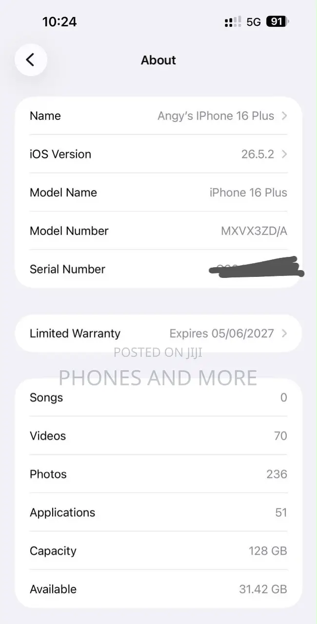 Apple iPhone 16 Plus 128 GB Blue