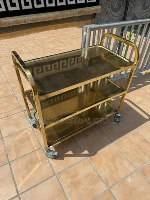 3 Step Gold Trolley 90cm