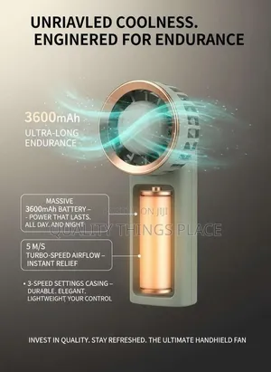 Turbo Handheld Rechargeable Fan