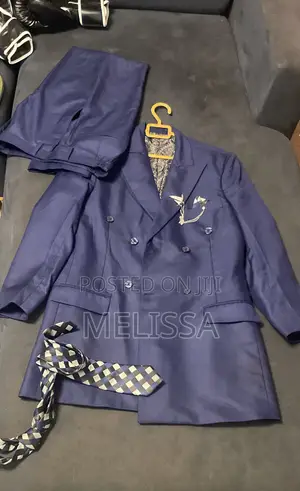Men’s Navy Blue Up and Down Registry Suit Worn Once