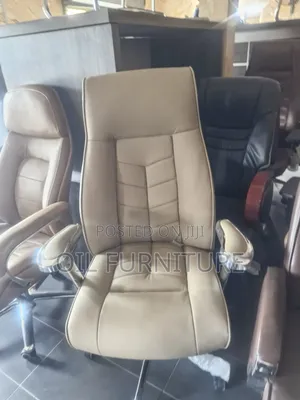 ​Ergonomic Leather Director's Chair - Swivel Office Seat