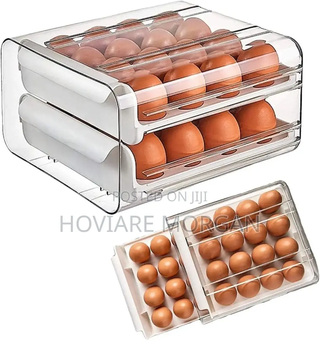 Double Layer Acrylic Egg Storage Container
