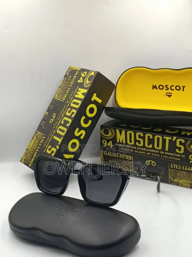Moscot Clear Frame Premium Square Sunglasses – Unisex Eyewear