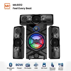 80w Bluetooth Home Theater Speaker RGB Fm USB Sd