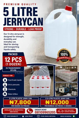 5litre Plastic Jerry Can