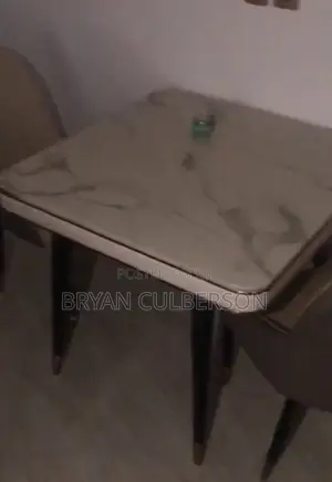 Modern Marble Dinning Table Set of 4 Chairs