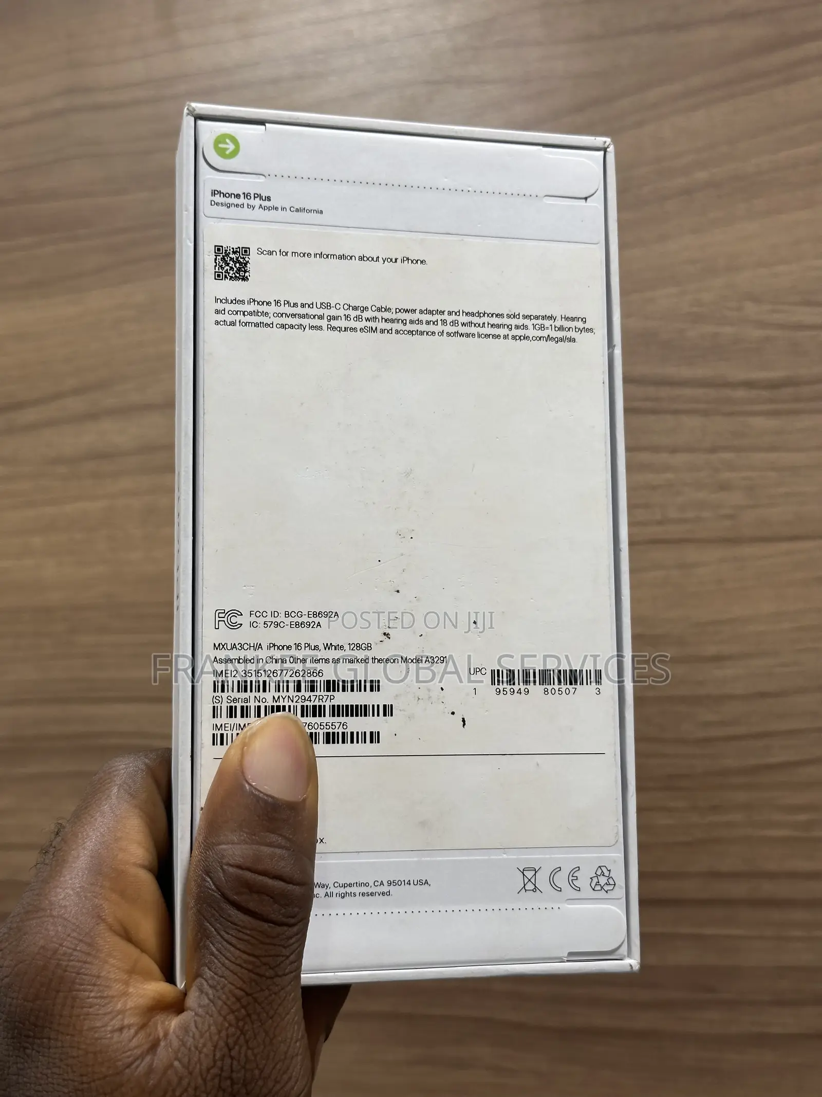 New Apple iPhone 16 Plus 128 GB White