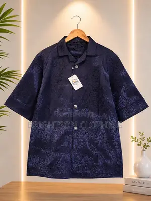 Premium Men’s Senator Shirt | Luxury Top | Navy Blue