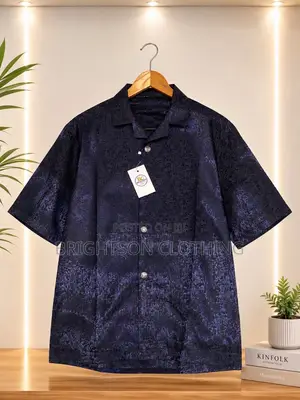Premium Men’s Senator Shirt | Luxury Top | Navy Blue