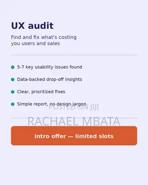 UI/UX Audit — I'll Find Fix What's Hurting Your Website