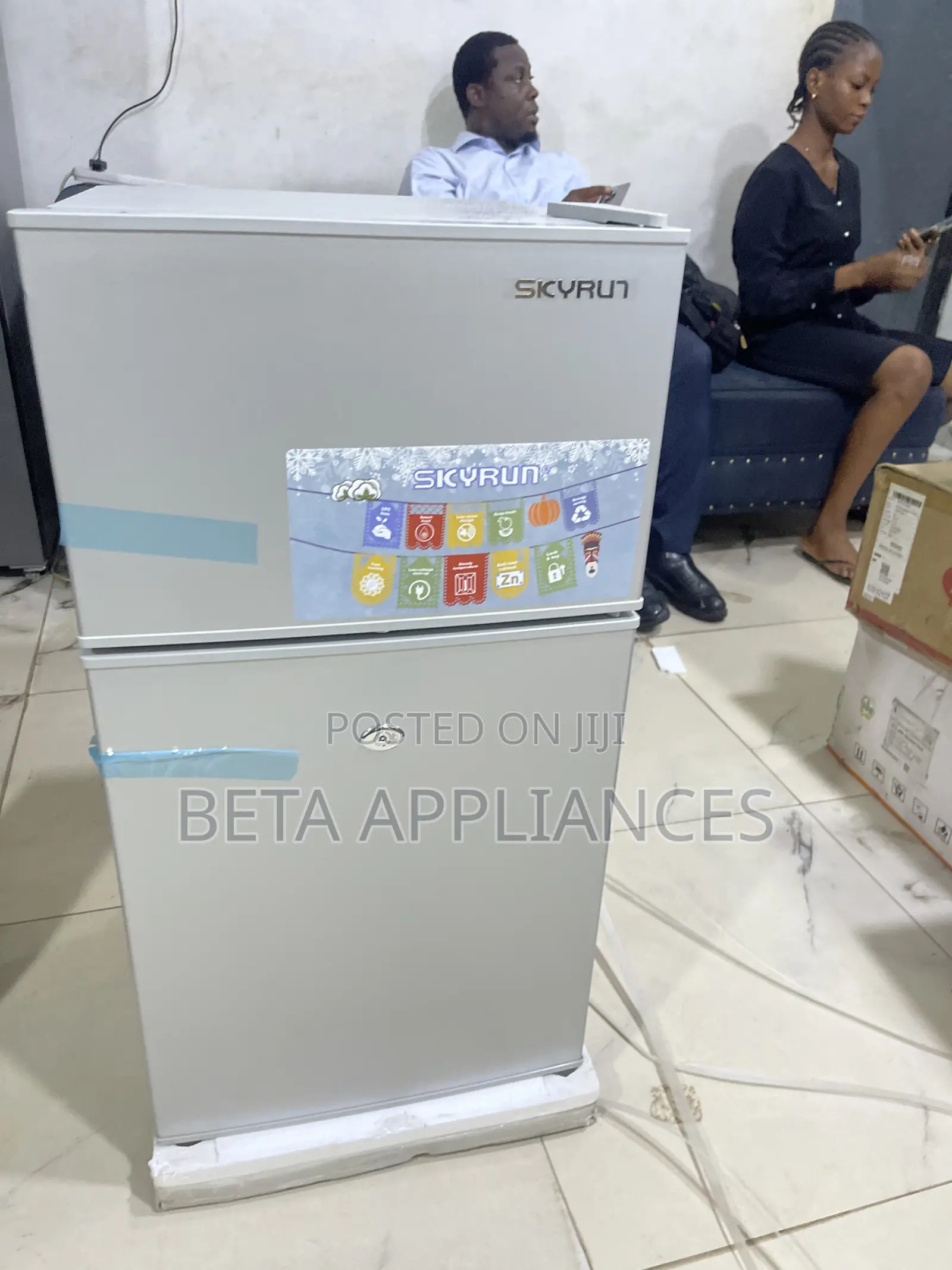 Skyrun Compact Refrigerator Silver Finish
