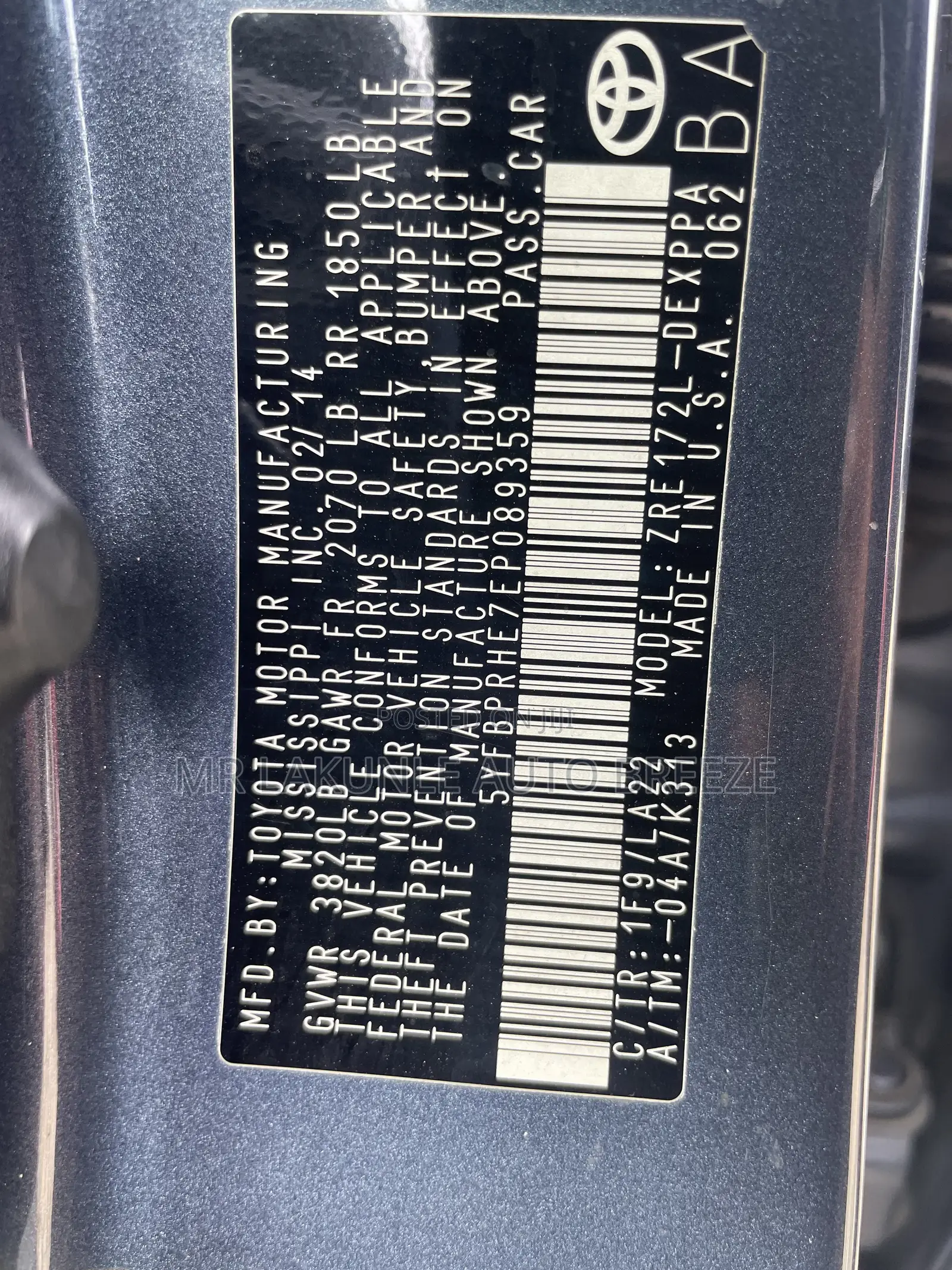 Toyota Corolla 2014 Blue