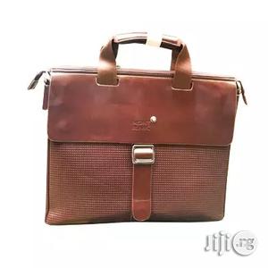 MONT BLANC Men's Leather Conference Bag - Official - Brown