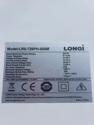 Original 550Watts Longi Halfcut Solar Panel 144cells
