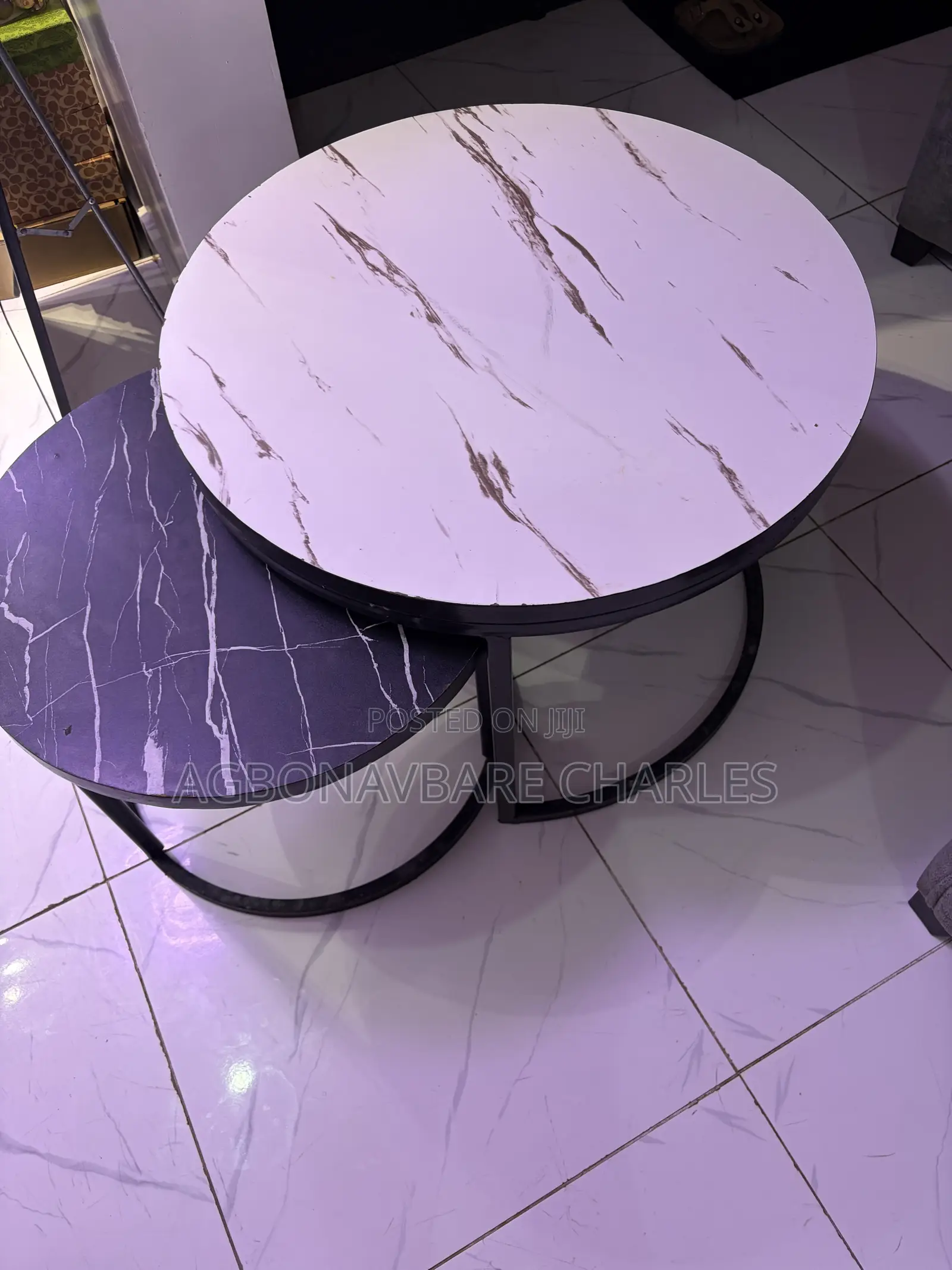 Modern 2-Piece Nesting Coffee Table Set
