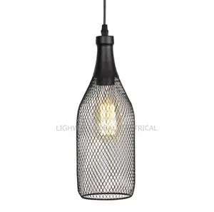 Vintage Black Cage Minimalist Pendant Light