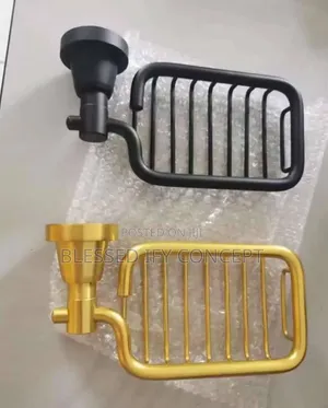 Quality Soap Holder, Stainless, Black, Gold.