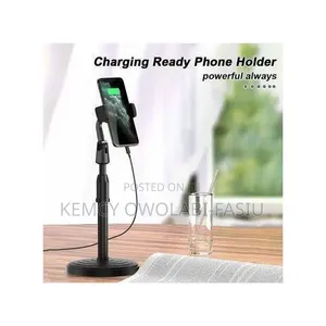 Rotational Desktop Phone Stand Holder- Black