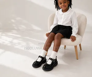 Girls' Chunky Sole Patent Leather School Shoes