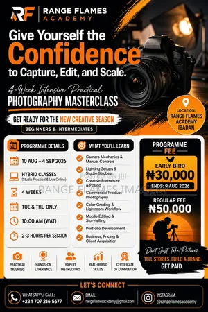 Summer Photography Training (1-Month Intensive – Starts August)