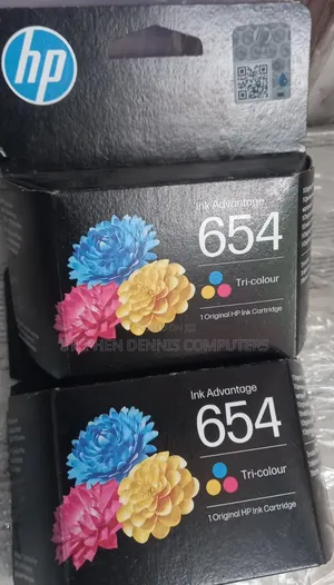 654 HP Colour Printer Cartridge Ink